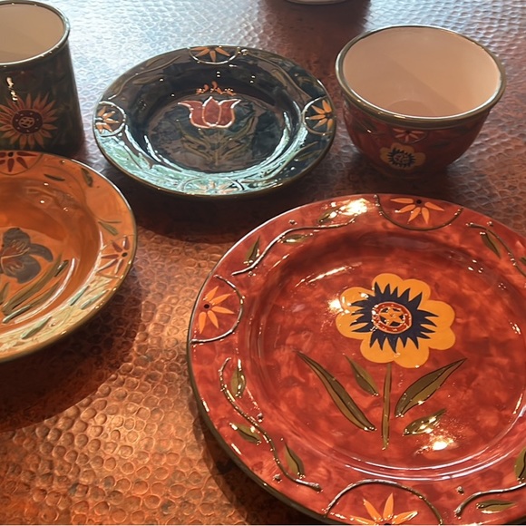 Certified International Dishes 40 pieces 8 place settings. Multi colored - Picture 2 of 4